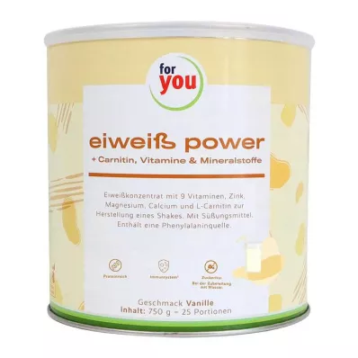 FOR YOU Baunilha em pó eiweiß power, 750 g FOR YOU Baunilha em pó eiweiß power, 750 g