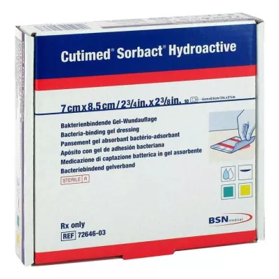 Compressas Hidroativas Cutimed Sorbact 7x8,5 cm, 10 un Compressas Hidroativas Cutimed Sorbact 7x8,5 cm, 10 un