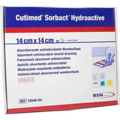 CUTIMED Compressas hidroactivas Sorbact 14x14 cm, 10 unid