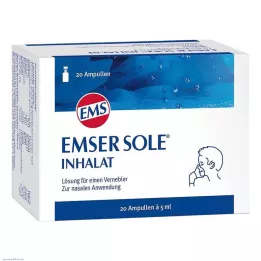 EMSER Solução de inalação de salmoura para nebulizador, 20 unidades