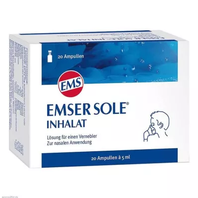 EMSER Solução de inalação de salmoura para nebulizador, 20 unidades EMSER Solução de inalação de salmoura para nebulizador, 20 unidades