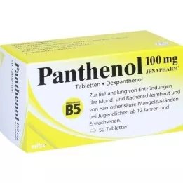 PANTHENOL Comprimidos de 100 mg Jenapharm, 50 unidades