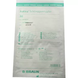 ASKINA Funda de gaze para compressas, verde ameixa, estéril, 20 unidades