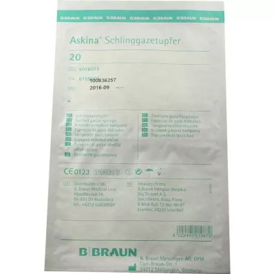 ASKINA Funda de gaze para compressas, verde ameixa, estéril, 20 unidades ASKINA Funda de gaze para compressas, verde ameixa, estéril, 20 unidades