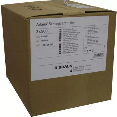 ASKINA Compressa de gaze, tamanho de ameixa, não esterilizada, 2X500 unidades ASKINA Compressa de gaze, tamanho de ameixa, não esterilizada, 2X500 unidades