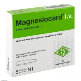 MAGNESIOCARD Solução injetável i.v., 5X10 ml