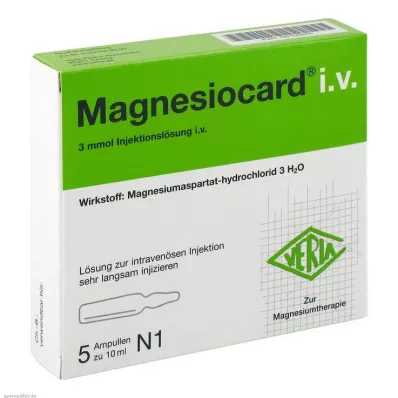 MAGNESIOCARD Solução injetável i.v., 5X10 ml