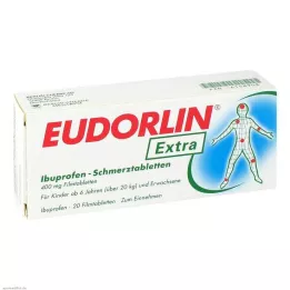 EUDORLIN comprimidos extra de Ibuprofeno para as dores, 20 unidades
