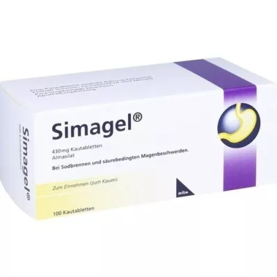 SIMAGEL Comprimidos mastigáveis, 100 unidades