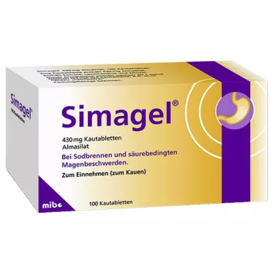 SIMAGEL Comprimidos mastigáveis, 100 unidades SIMAGEL Comprimidos mastigáveis, 100 unidades