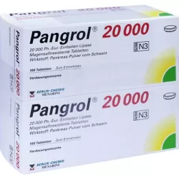 PANGROL 20.000 comprimidos com revestimento entérico, 200 unidades