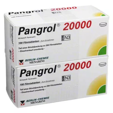 PANGROL 20.000 comprimidos com revestimento entérico, 200 unidades