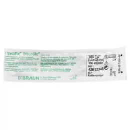 VASOFIX Agulha castanha 18 G 33 mm verde/branca, 1 unid