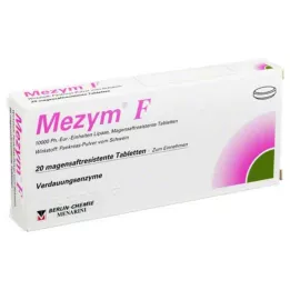 MEZYM F comprimidos com revestimento entérico, 20 unidades