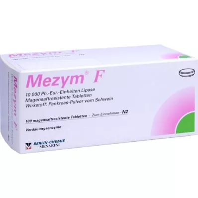 MEZYM F comprimidos com revestimento entérico, 100 unidades