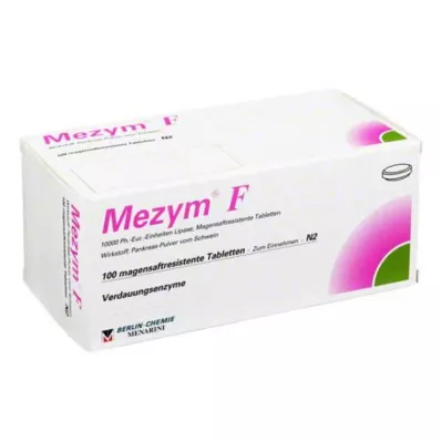 Comprimidos gastrorresistentes Mezym F, 100 unidades Comprimidos gastrorresistentes Mezym F, 100 unidades