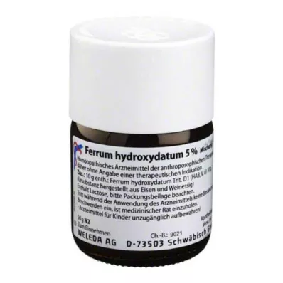 FERRUM HYDROXYDATUM Trituração a 5%, 50 g