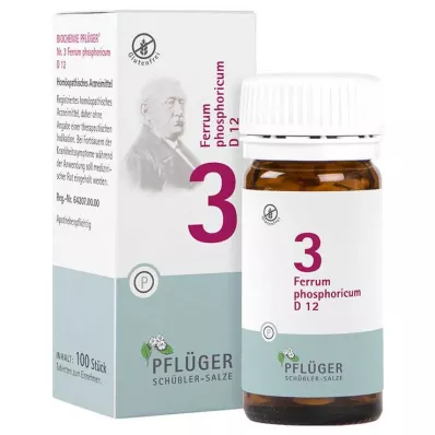 BIOCHEMIE Pflüger 3 Ferrum phosphoricum D 12 comprimidos, 100 unid BIOCHEMIE Pflüger 3 Ferrum phosphoricum D 12 comprimidos, 100 unid