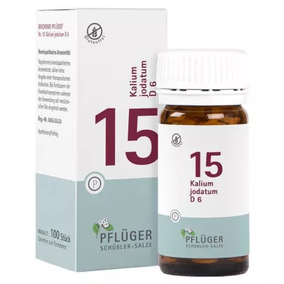 BIOCHEMIE Pflüger 15 Potassium iodatum D 6 Tablets, 100 Capsules BIOCHEMIE Pflüger 15 Potassium iodatum D 6 Tablets, 100 Capsules