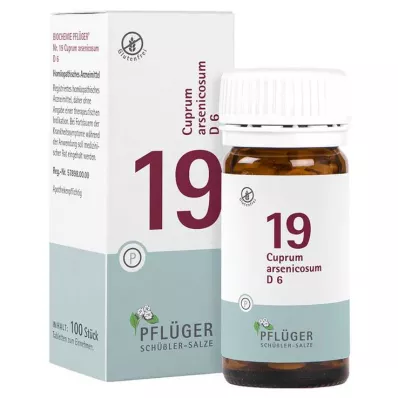 BIOCHEMIE Pflüger 19 Cuprum arsenicosum D 6 comprimidos, 100 unid BIOCHEMIE Pflüger 19 Cuprum arsenicosum D 6 comprimidos, 100 unid