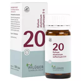 BIOCHEMIE Pflüger 20 Alumínio de potássio.enxofre.D 6 Comprimidos, 100 unid