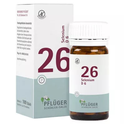BIOCHEMIE Pflüger 26 Selénio D 6 Comprimidos, 100 Cápsulas