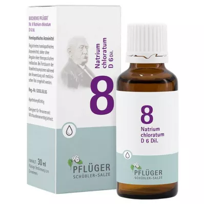 BIOCHEMIE Pflüger 8 Natrium chloratum D 6 gotas, 30 ml BIOCHEMIE Pflüger 8 Natrium chloratum D 6 gotas, 30 ml