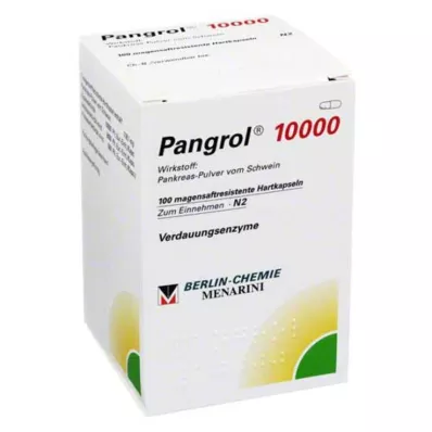 PANGROL 10.000 Cápsulas duras com revestimento entérico, 100 pcs