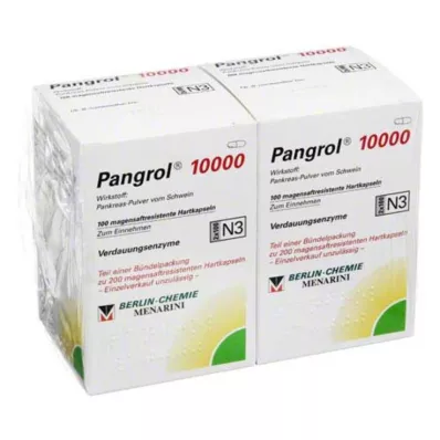 PANGROL 10.000 Cápsulas duras com revestimento entérico, 200 pcs PANGROL 10.000 Cápsulas duras com revestimento entérico, 200 pcs