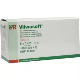 VLIWASOFT Compressas não tecidas 5x5 cm estéreis 4l, 150 pcs