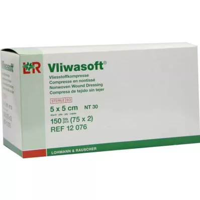 VLIWASOFT Compressas não tecidas 5x5 cm estéreis 4l, 150 pcs VLIWASOFT Compressas não tecidas 5x5 cm estéreis 4l, 150 pcs