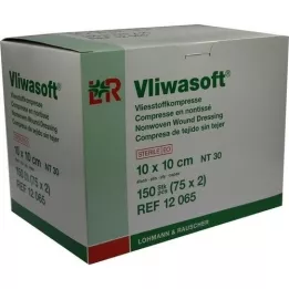 VLIWASOFT Compressas não tecidas 10x10 cm estéreis 4l, 150 pcs