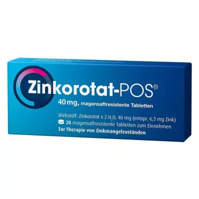 ZINKOROTAT POS Comprimidos com revestimento entérico, 20 unidades ZINKOROTAT POS Comprimidos com revestimento entérico, 20 unidades