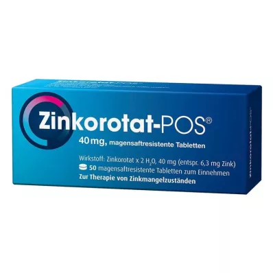 ZINKOROTAT POS Comprimidos com revestimento entérico, 50 unidades