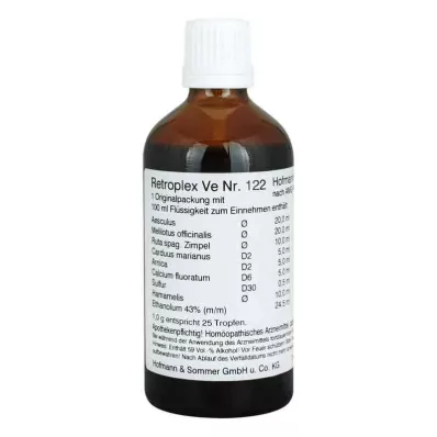 RETROPLEX VE N.º 122 Gotas, 100 ml RETROPLEX VE N.º 122 Gotas, 100 ml