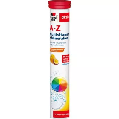 DOPPELHERZ A-Z Multivitamin+Mineral Effervescent Tablets, 15 unid