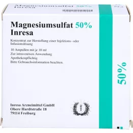 MAGNESIUMSULFAT 50% Inresa Conc.para Inj.-/Inf.L., 10X10 ml