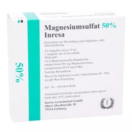 MAGNESIUMSULFAT 50% Inresa Conc.para Inj.-/Inf.L., 10X10 ml