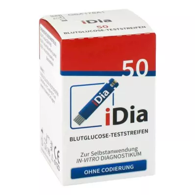 IDIA IME-DC Tiras de teste de glucose no sangue, 50 unidades