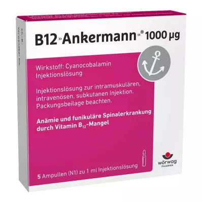 B12 ANKERMANN Ampolas de 1.000 μg, 5X1 ml B12 ANKERMANN Ampolas de 1.000 μg, 5X1 ml