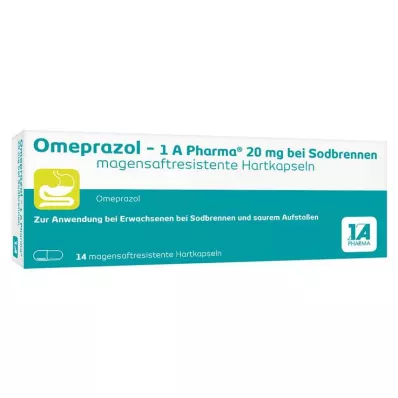 Omeprazol - 1 A Pharma® 20 mg para azia, 14 unid Omeprazol - 1 A Pharma® 20 mg para azia, 14 unid