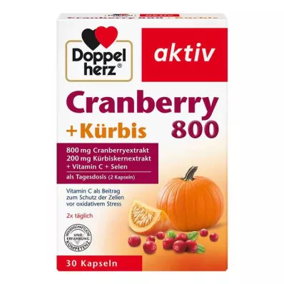 DOPPELHERZ Cranberry+Pumpkin Capsules, 30 cápsulas