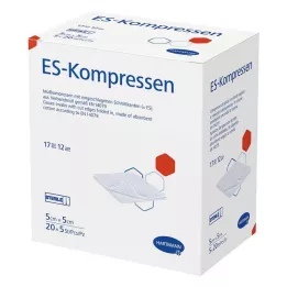 ES-KOMPRESSEN embalagem a granel 12x 5x5 cm estéril, 20X5 unidades