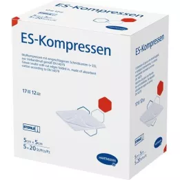 ES-KOMPRESSEN Embalagem esterilizada 5x5 cm 12x, 5X20 unidades