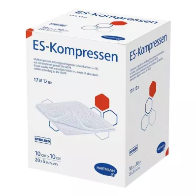 ES-Compressas estéreis embalagem grande 10x10 cm, 20x5 peças