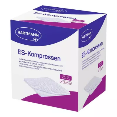 ES-Compressas estéreis embalagem grande 10x10 cm, 10x10 peças