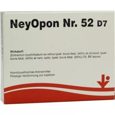 NEYOPON N.º 52 D 7 ampolas, 5X2 ml