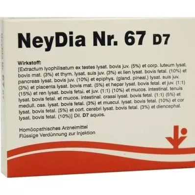 NEYDIA N.º 67 D 7 ampolas, 5X2 ml