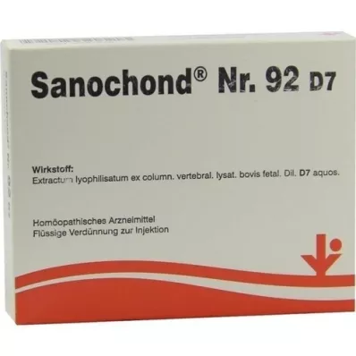 SANOCHOND N.º 92 D 7 ampolas, 5X2 ml