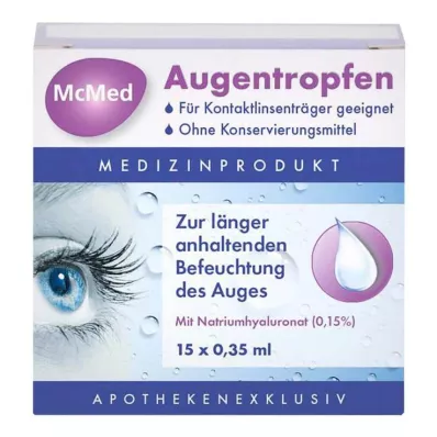 MCMED Pipetas de dose única para colírio, 15X0,35 ml MCMED Pipetas de dose única para colírio, 15X0,35 ml